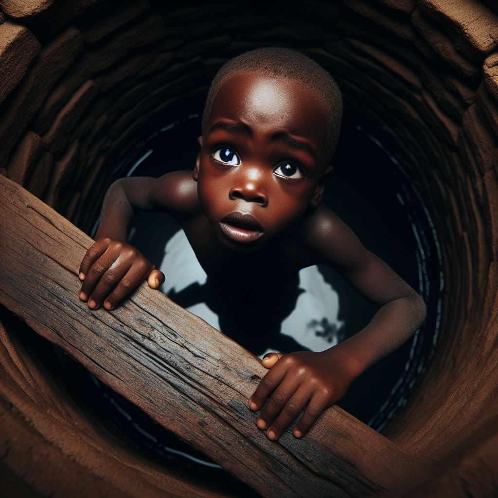 Boy in a well