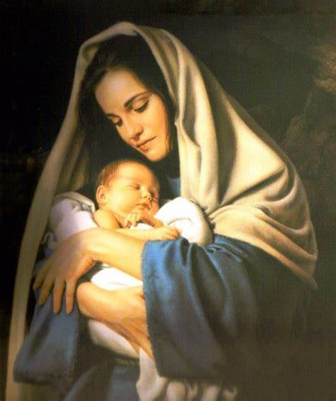 An image of Mary holding baby Jesus