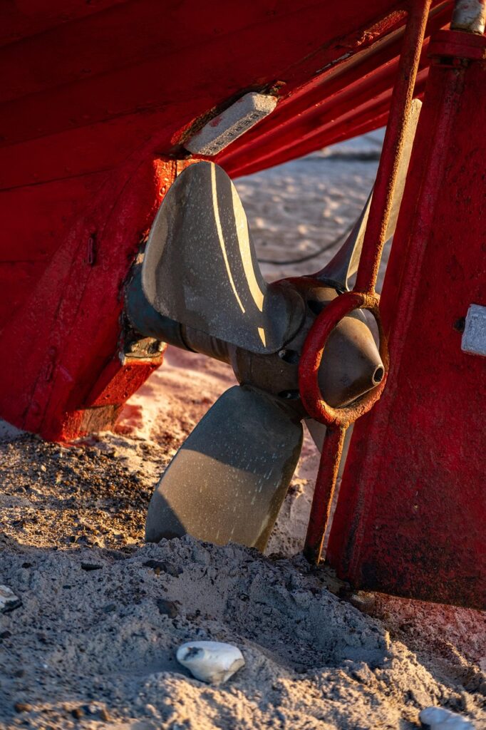 propeller, rudder, engine, boat